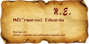 Mármarosi Edvarda névjegykártya